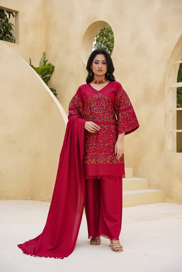 Gulaal 3PC Maroon
