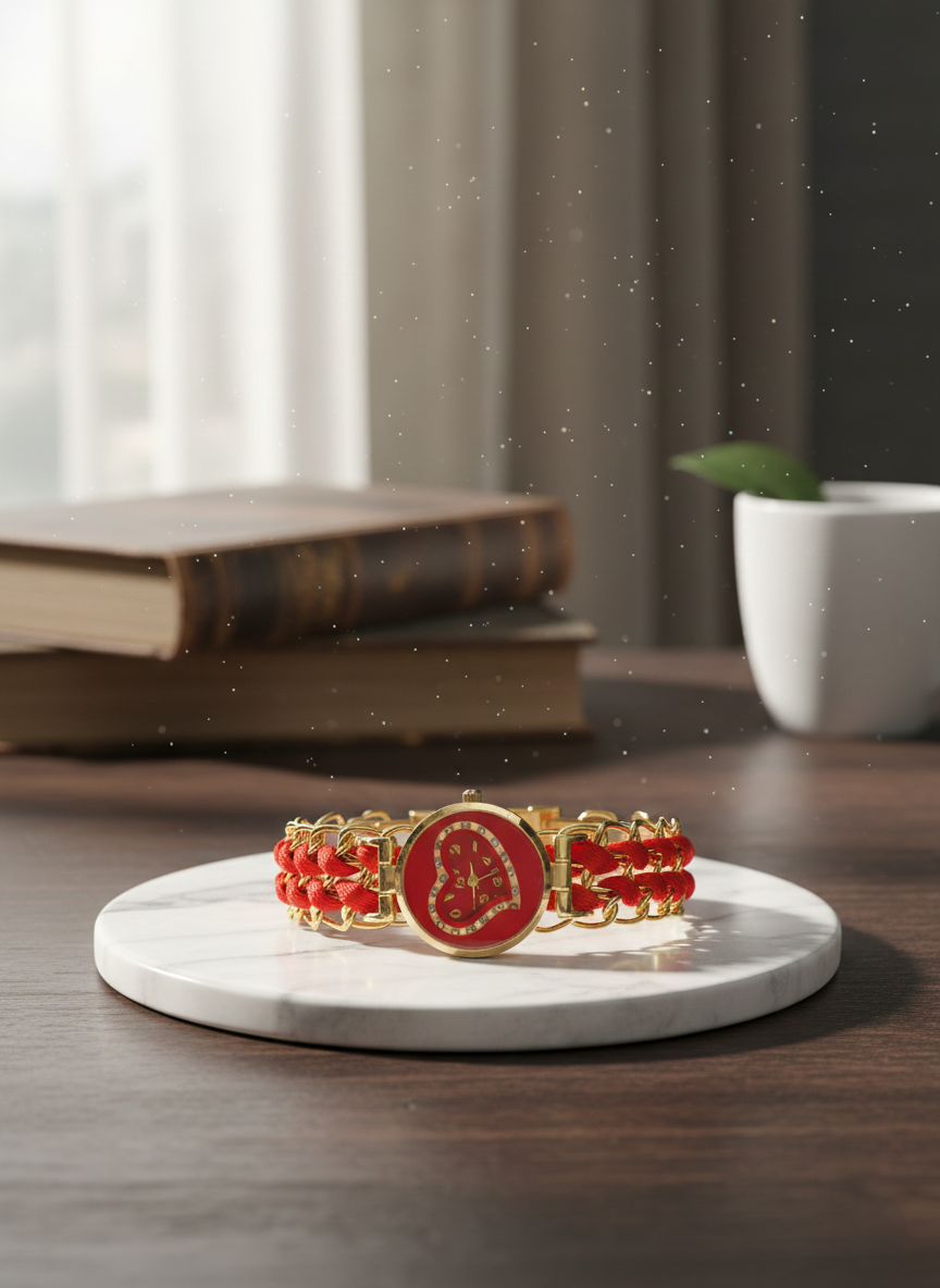 Stylish Heart Bracelet Watch