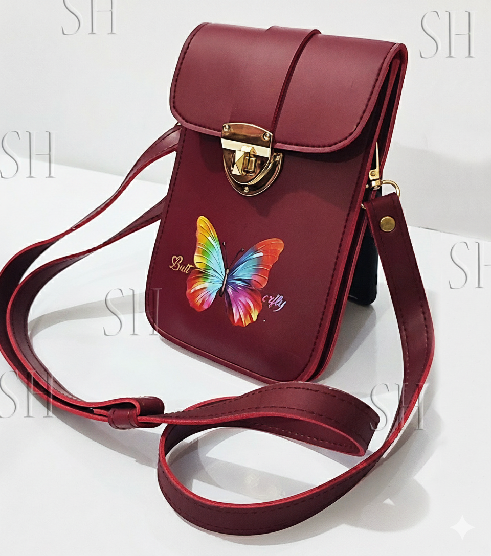 Elegant Butterfly Mini Crossbody Bag