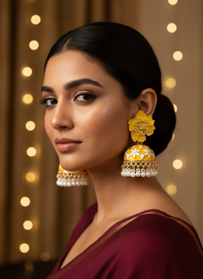 Floral Pearl Earrings