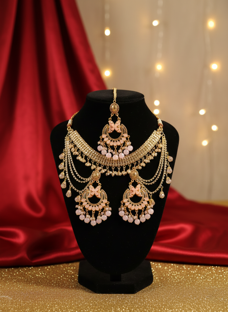 Crimson Elegance Bridal Set