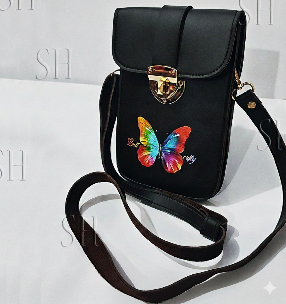 Elegant Butterfly Mini Crossbody Bag