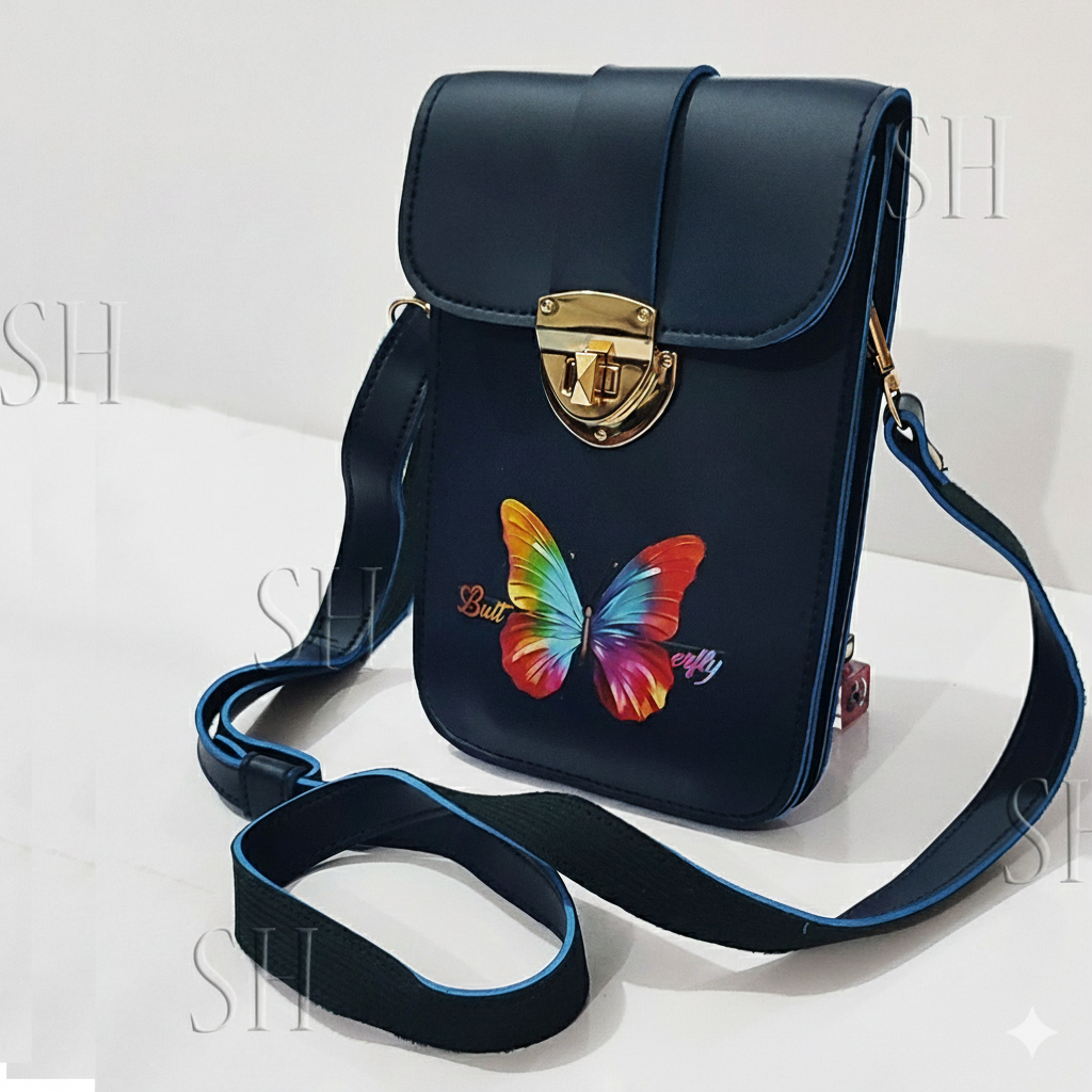 Elegant Butterfly Mini Crossbody Bag