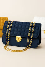 Quilted Gold Chain Sling Bag