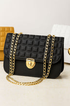 Quilted Gold Chain Sling Bag