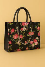 Floral Rose Chain Tote Bag