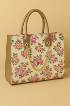 Floral Rose Chain Tote Bag