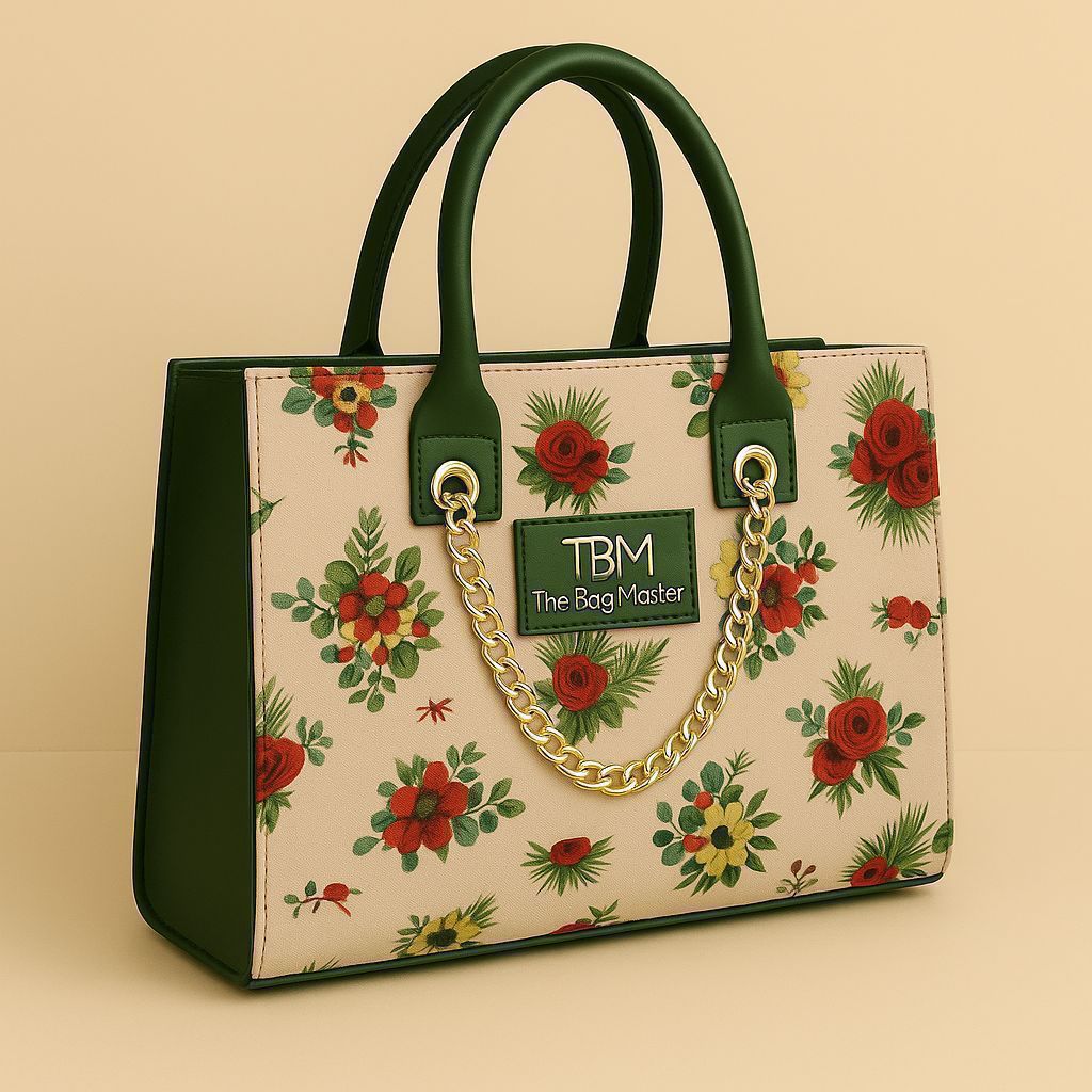 Floral Rose Chain Tote Bag